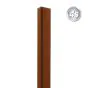 Alu U-Profil stirnseitige Montage für 20 mm Profile, Ausführung: Eck- und Endsteher  - Farbe: braun, Länge: 100 cm