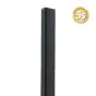Alu U-Profil stirnseitige Montage für 20 mm Profile, Ausführung: Eck- und Endsteher  - Farbe: anthrazit 5S, Länge: 100 cm