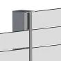 Alu U-Profil stirnseitige Montage für 20 mm Profile, Ausführung: Mittelsteher - Farbe: grau 5S, Länge: 100 cm