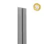 Alu U-Profil stirnseitige Montage für 20 mm Profile, Ausführung: Mittelsteher - Farbe: dunkelgrau 5S, Länge: 100 cm