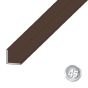 Alu L-Winkel - Abmessungen: 40 x 40 x 2 mm, Farbe: schokobraun