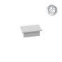 Alu Ornament Abdeckkappe Verona - Farbe: grau, Form: flach, Querschnitt: 44 x 30 mm