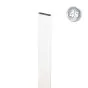 Alu Latte 20 x 80 mm - Farbe: weiß, Länge: 300 cm, Höhe: 8 cm