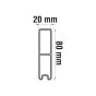 Alu Abschlussprofil 80 x 20 mm  - Farbe: anthrazit 5S, Länge: 250 cm