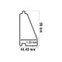 Alu Lamellen Profil 44 x 80 mm - Farbe: braun, Länge: 300 cm