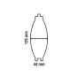 Alu Querlattenprofil 44 x 120 mm - Farbe: dunkelgrau 5S, Länge: 250 cm, Höhe: 12 cm