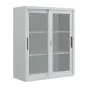 Büroschrank Mod. Elisa mit 2 versperrbaren Schiebetüren aus Glas - Breite: 900 mm, Höhe: 636 mm, Tiefe: 450 mm