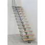 Mittelholmtreppe Dallas - Holzart: Buche, Geländerfarbe: silber