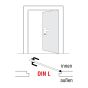 Kunststofftür Mod. Standard 1 - 980 x 1980 mm (B x H), Anschlag: innen links - DIN links