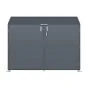 Fahrradgarage – Farbe: anthrazit, Maße: 2000 x 1000 x 1569 mm