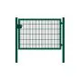 Rohrrahmenflügeltor 1-flügelig - Ausführung: grün beschichtet, Höhe: 123 cm, Durchgangslichte: 175 cm