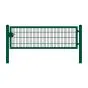 Rohrrahmenflügeltor 1-flügelig - Ausführung: grün beschichtet, Höhe: 83 cm, Durchgangslichte: 250 cm