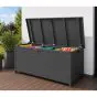 Aluminium Gartenbox - Breite: 1810 mm, Tiefe: 790 mm, Höhe: 750 mm, Rauminhalt: 800 l