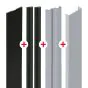 Klemmschienen Komplettset  - Ausführung: blank, Länge: 300 cm, Breite: 80 mm