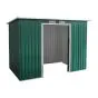 Gerätehaus Kompakt 3 - Farbe: grün, Dachlänge: 2770 mm, Dachbreite: 1300 mm, Gesamthöhe: 1730 mm