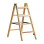 Holz Stufen Doppelleiter Mod. HST - Sprossenanzahl: 2 x 4, Länge: 1,14 m