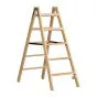 Holz Stufen Doppelleiter Mod. HST - Sprossenanzahl: 2 x 5, Länge: 1,39 m
