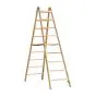 Holz Stufen Doppelleiter Mod. HST - Sprossenanzahl: 2 x 9, Länge: 2,39 m