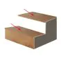 Design Stufenauflage mit Holzkern 1200 x 295 x 30 mm, 4 Stück  - Modell: CORELLI Eiche golden