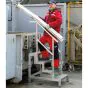 Montagetritt mit Geländer - Stufentiefe: 240 mm, Breite: 0,6 m, Höhe: 0,6 m, Gewicht: 14 kg, max. Gesamtbelastung: 250 kg, max. Belastung pro Stufe: 150 kg