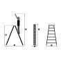 Stehleiter Alu-Stufen Light Star