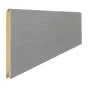 Sandwichpaneel Protect - Farbe: weißaluminium, Ausführung: beidseitig mit Sicke, Länge: 250 cm, Höhe: 48,8 cm, Profilstärke: 3,9 cm