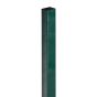 Pfosten mit angeschweißter Fußplatte 80 x 60 mm - Länge: 200 cm, Ausführung: verzinkt und grün beschichtet