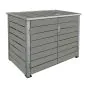 Alu / WPC Mülltonnenbox 2-flügelig - Farbe: hellgrau, Breite: 151 cm, Höhe: 118 cm, Tiefe: 95 cm