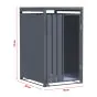 Mülltonnenbox Alina 1-flügelig – Farbe: anthrazit, Breite: 68 cm, Höhe: 116 cm, Tiefe: 80 cm