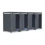 Mülltonnenbox Alina 4-flügelig – Farbe: anthrazit, Breite: 80 cm, Höhe: 116 cm, Tiefe: 265 cm