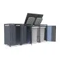 Mülltonnenbox Alina 4-flügelig – Farbe: anthrazit, Breite: 80 cm, Höhe: 116 cm, Tiefe: 265 cm