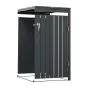 Mülltonnenbox Elis 1-flügelig Erweiterung - Farbe: anthrazit, Breite: 64 cm, Höhe: 120 cm, Tiefe: 80 cm
