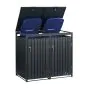 Mülltonnenbox Elis 1-flügelig Erweiterung - Farbe: anthrazit, Breite: 64 cm, Höhe: 120 cm, Tiefe: 80 cm