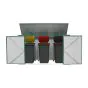 Mülltonnenbox / Gerätehaus - Farbe: grün, Länge: 2350 mm, Breite: 1000 mm, Höhe: 1300 mm 