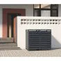 Mülltonnenbox 2-flügelig – Farbe: anthrazit, Breite: 1320 mm, Höhe: 1160 mm, Tiefe: 800 mm