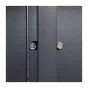 Mülltonnenbox 2-flügelig – Farbe: anthrazit, Breite: 1320 mm, Höhe: 1160 mm, Tiefe: 800 mm