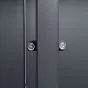Mülltonnenbox 1-flügelig mit Pedalfunktion - Farbe: anthrazit & Rostoptik, Breite: 68 cm, Höhe: 116 cm, Tiefe: 80 cm