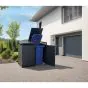 Mülltonnenbox Rosa 1-flügelig Erweiterung - Farbe: anthrazit, Breite: 64 cm, Höhe: 120 cm, Tiefe: 80 cm