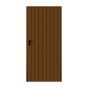 Stahl Nebeneingangstür 1-flügelig mit Dämmung - Maße: 900 x 2000 mm (B x H), Farbe: braun RAL 8014, Anschlag: außen rechts - DIN rechts
