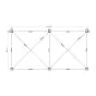 Pergola Dallas 6 m x 3 m aus Stahl & Aluminium - Farbe: anthrazit, Höhe: 2500 mm