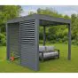 Pergola Dallas 6 m x 3 m aus Stahl & Aluminium - Farbe: anthrazit, Höhe: 2500 mm