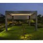 Pergola Dallas 3 m x 3 m mit LED und Sonnenschutz - Farbe: anthrazit, Höhe: 2500 mm