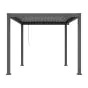 Pergola Dallas 3 m x 3 m aus Stahl & Aluminium - Farbe: anthrazit, Höhe: 2500 mm