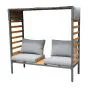 Sonnenbett Roma inkl. Stoffdach - Breite: 1680 mm, Tiefe: 710 mm, Höhe: 1690 mm