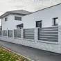 Querlattenzaun aus Aluminium Latten-Paket (6 Stück) - Höhe: 84 cm, Breite: 250 cm, Farbe: anthrazit RAL 7016