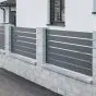 Querlattenzaun aus Aluminium Latten-Paket (6 Stück) - Höhe: 84 cm, Breite: 250 cm, Farbe: anthrazit RAL 7016