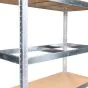 Schwerlastregal Mod. Light - Höhe: 1800 mm, Breite: 900 mm, Tiefe: 400 mm, Belastbarkeit pro Regalboden: 100 kg