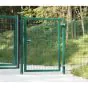 Rohrrahmenflügeltor 1-flügelig - Ausführung: grün beschichtet, Höhe: 203 cm, Durchgangslichte: 250 cm