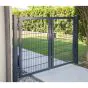 Rohrrahmenflügeltor 2-flügelig - Ausführung: anthrazit beschichtet, Höhe: 83 cm, Durchgangslichte: 200 cm