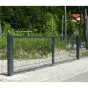 Rohrrahmenflügeltor 2-flügelig - Ausführung: anthrazit beschichtet, Höhe: 103 cm, Durchgangslichte: 400 cm